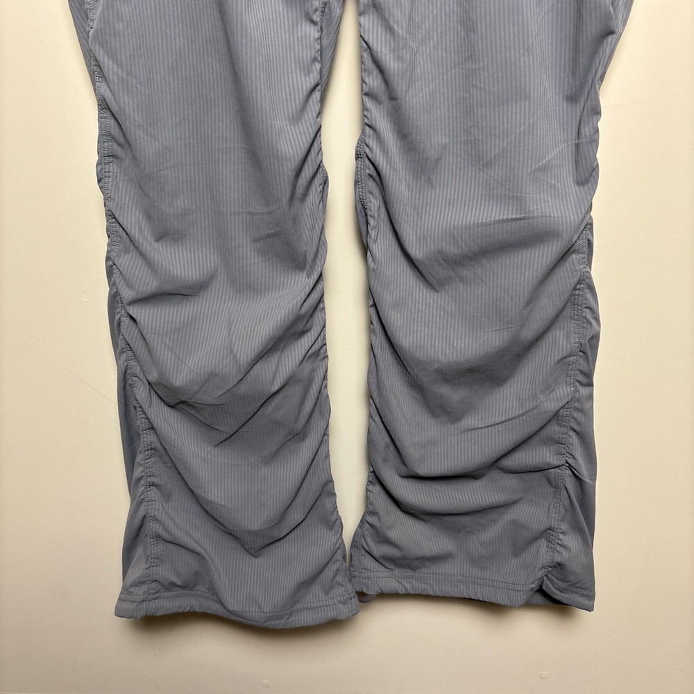 Lululemon Gray Pinstripe Dance Studio Drawstring Ruched Leg Jogger Pants Women 6 - Picture 3 of 9